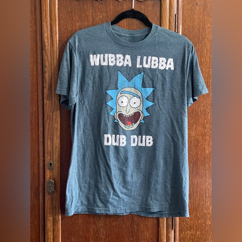 Rick and Morty men’s T-shirt Size M wubba lubba dub dub